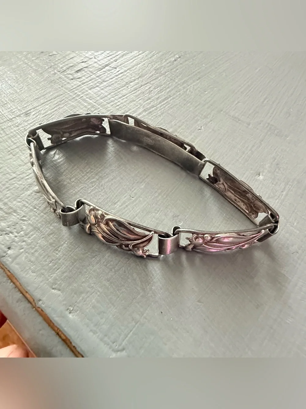 John Lauritzen  Denmark 925 Sterling Silver Tulip Flowers Bracelet